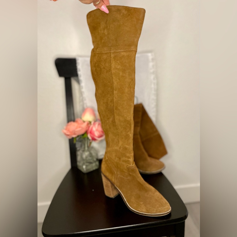 Knee high leather boots